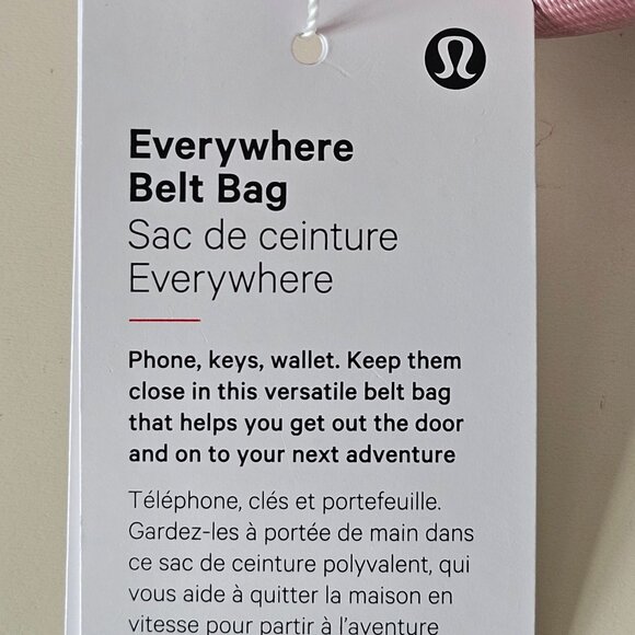 NWT LULULEMON PKHZ Pink Haze Everywhere Belt Shoulder Crossbody Bag 1L - Picture 12 of 13
